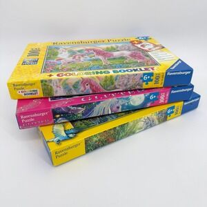 Lot 3 Ravensburger Kids Puzzles Unicorn Theme
